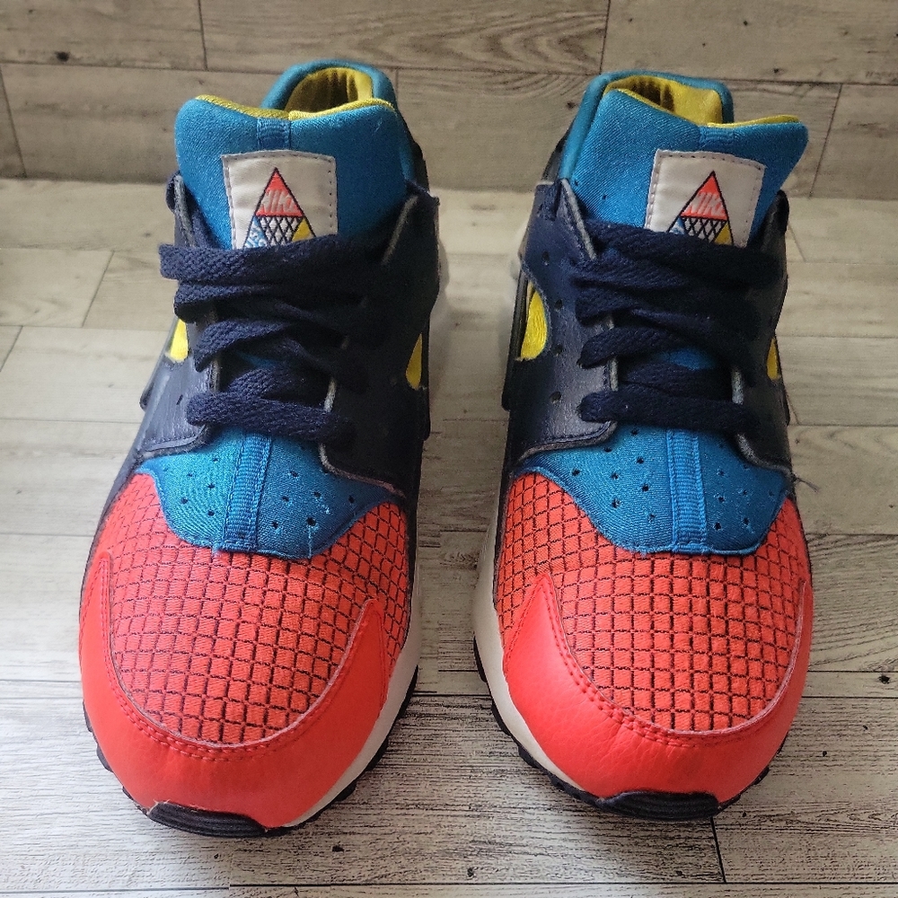 Huarache Run GS 6.5Y Kids‎ Shoes Sneakers BQ7096-600 Crimison/Obsidian